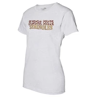 Florida State Seminoles Checkered Team Name Wavy Tri-Blend T-Shirt