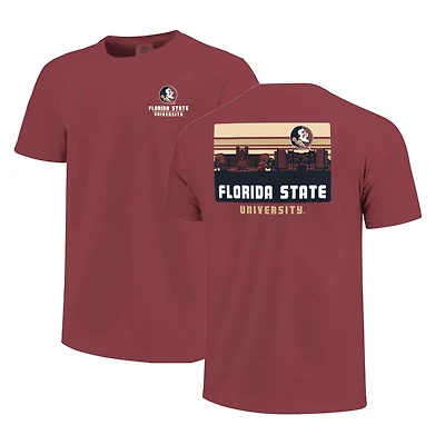 Florida State Seminoles Striped Campus Skyline T-Shirt