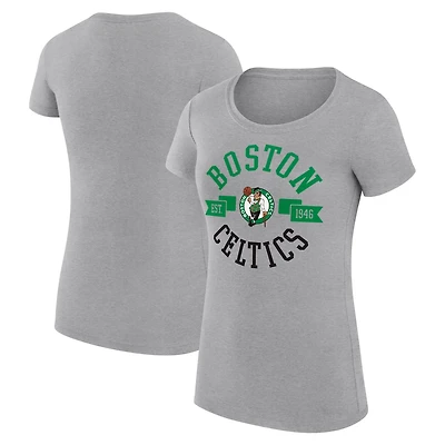 G-III 4Her by Carl Banks Boston Celtics Super-Slim Fit Lightweight Large City Logo T-Shirt