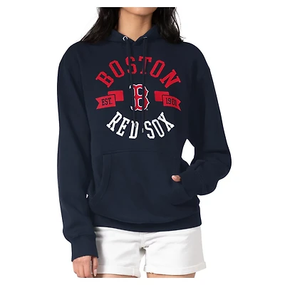 G-III 4Her by Carl Banks Boston Red Sox Round Team Pullover Hoodie