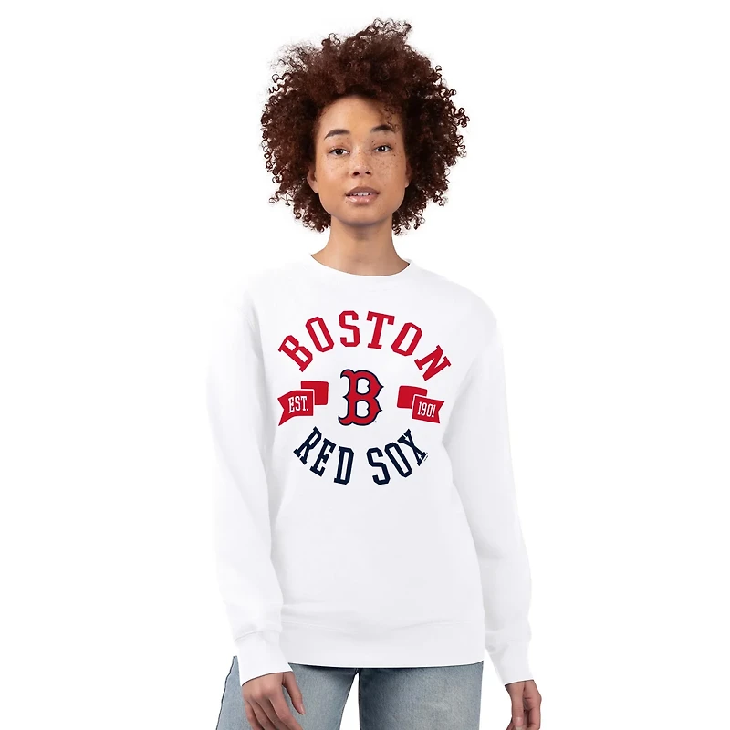 G-III 4Her by Carl Banks Boston Red Sox Team Logo Fleece Pullover Sweatshirt