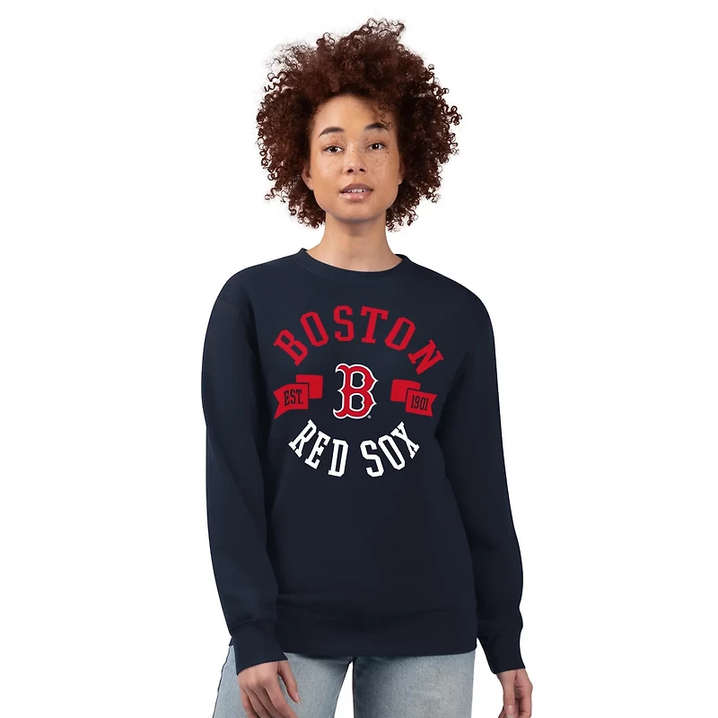 G-III 4Her by Carl Banks Boston Red Sox Team Logo Fleece Pullover Sweatshirt