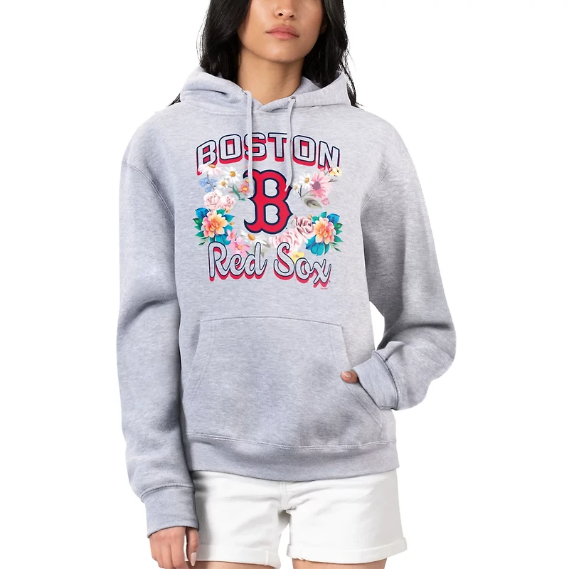 G-III 4Her by Carl Banks Boston Sox Flowers Graphic Pullover Hoodie