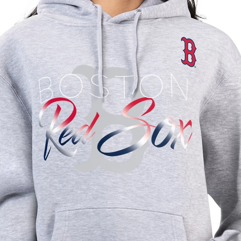 G-III 4Her by Carl Banks Boston Sox Shadow Logo Graphic Pullover Hoodie