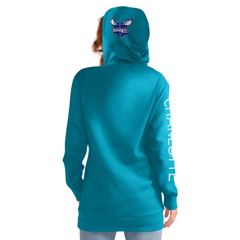 G-III 4Her by Carl Banks Charlotte Hornets Base Coach Pullover Hoodie