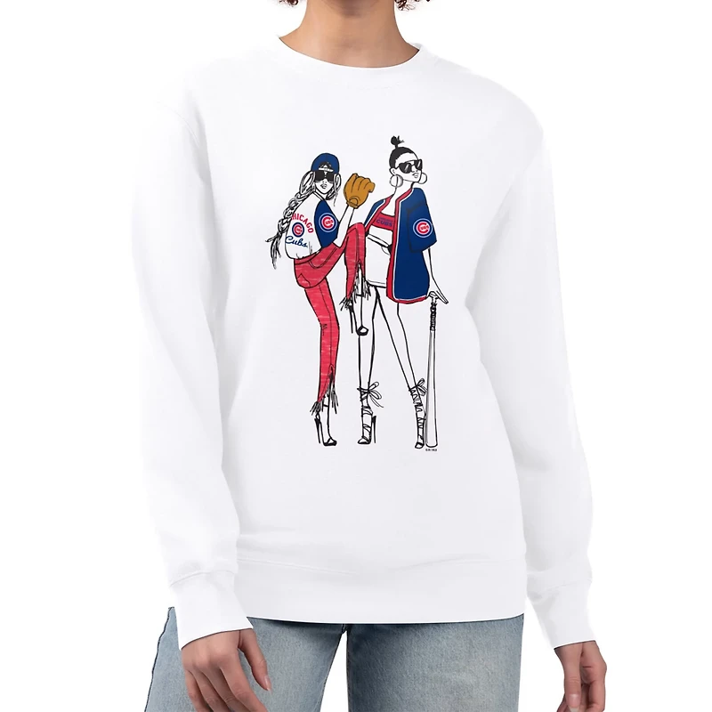 G-III 4Her by Carl Banks Chicago Cubs Baseball Girls Fleece Pullover Sweatshirt