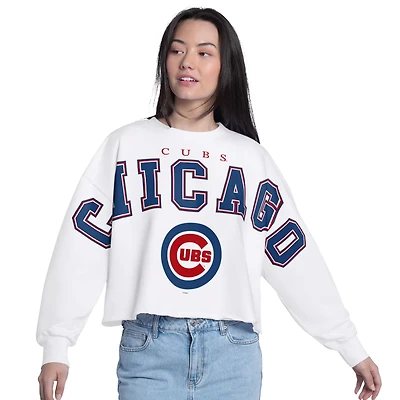 G-III 4Her by Carl Banks Chicago Cubs Bleachers Cropped Pullover Sweatshirt