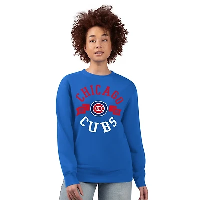 G-III 4Her by Carl Banks Chicago Cubs Team Logo Fleece Pullover Sweatshirt