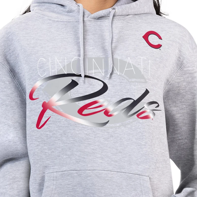 G-III 4Her by Carl Banks Cincinnati Reds Shadow Logo Graphic Pullover Hoodie