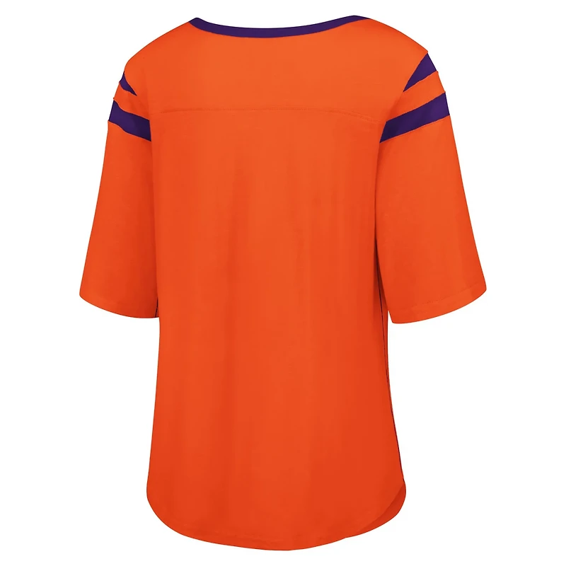 G-III 4Her by Carl Banks Clemson Tigers Plus Linebacker Half-Sleeve T-Shirt