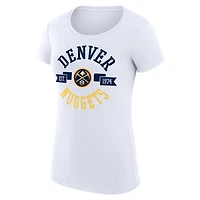 G-III 4Her by Carl Banks Denver Nuggets Super-Slim Fit Lightweight Large City Logo T-Shirt