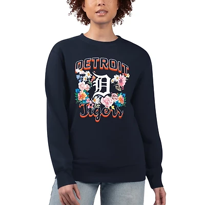 G-III 4Her by Carl Banks Detroit Tigers Flowers Graphic Pullover Sweatshirt