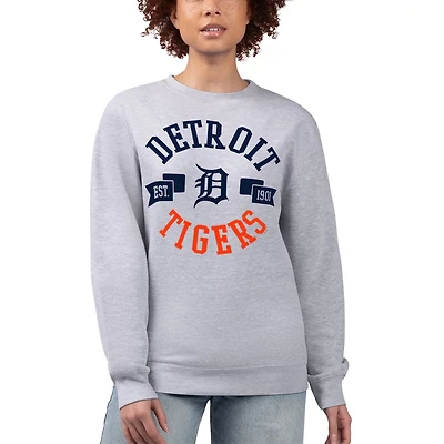 G-III 4Her by Carl Banks Detroit Tigers Team Logo Fleece Pullover Sweatshirt