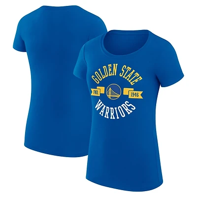 G-III 4Her by Carl Banks Golden State Warriors Super-Slim Fit Lightweight Large City Logo T-Shirt