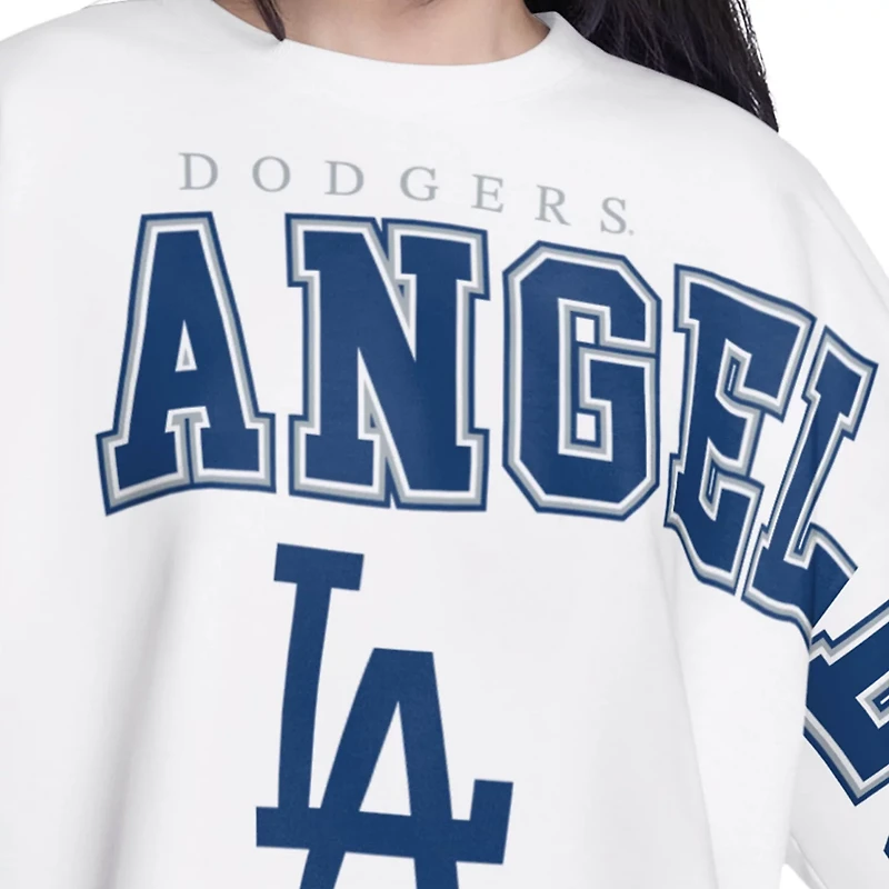 G-III 4Her by Carl Banks Los Angeles Dodgers Bleachers Cropped Pullover Sweatshirt