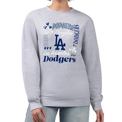 G-III 4Her by Carl Banks Los Angeles Dodgers Collage Team Graphic Fleece Pullover Hoodie