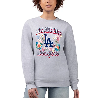 G-III 4Her by Carl Banks Los Angeles Dodgers Flowers Graphic Pullover Sweatshirt