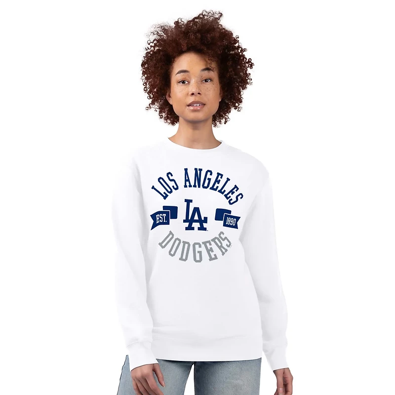 G-III 4Her by Carl Banks Los Angeles Dodgers Team Logo Fleece Pullover Sweatshirt
