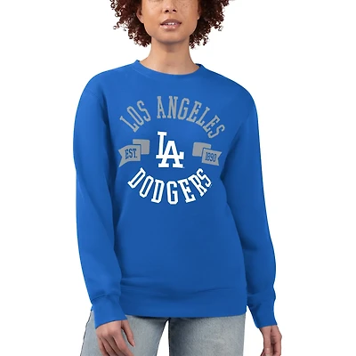 G-III 4Her by Carl Banks Los Angeles Dodgers Team Logo Fleece Pullover Sweatshirt