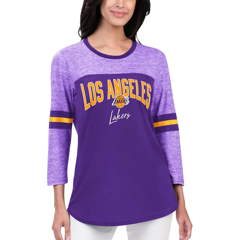 G-III 4Her by Carl Banks Los Angeles Lakers Play the Game 3 4-Sleeve T-Shirt