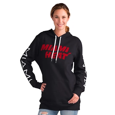 G-III 4Her by Carl Banks Miami Heat Base Coach Pullover Hoodie