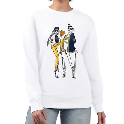 G-III 4Her by Carl Banks Milwaukee Brewers Baseball Girls Fleece Pullover Sweatshirt