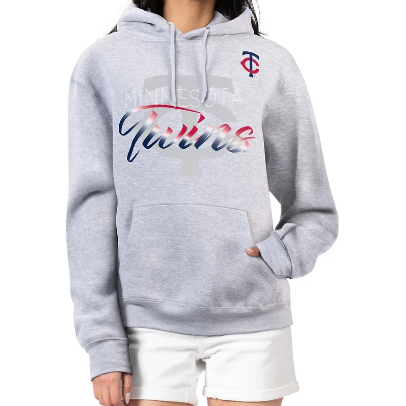 G-III 4Her by Carl Banks Minnesota Twins Shadow Logo Graphic Pullover Hoodie