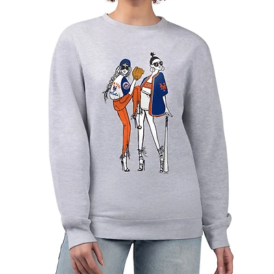 G-III 4Her by Carl Banks New York Mets Baseball Girls Fleece Pullover Sweatshirt
