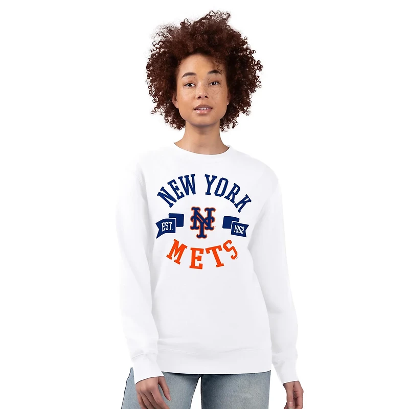 G-III 4Her by Carl Banks New York Mets Team Logo Fleece Pullover Sweatshirt