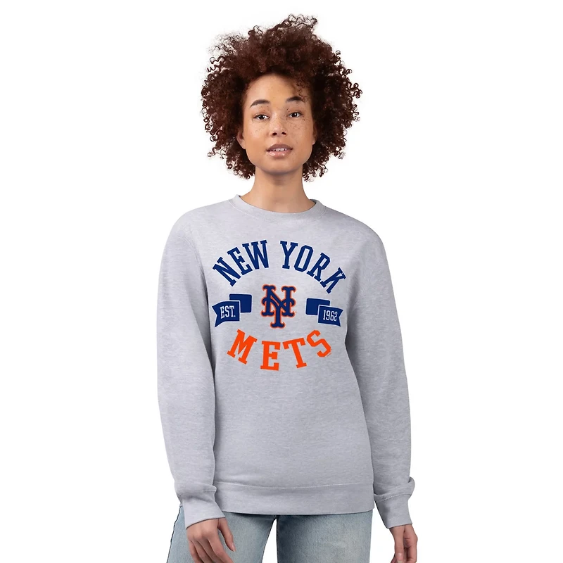 G-III 4Her by Carl Banks New York Mets Team Logo Fleece Pullover Sweatshirt