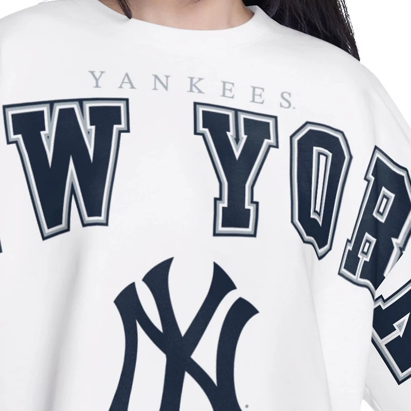 G-III 4Her by Carl Banks New York Yankees Bleachers Cropped Pullover Sweatshirt