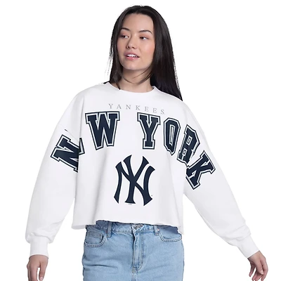 G-III 4Her by Carl Banks New York Yankees Bleachers Cropped Pullover Sweatshirt