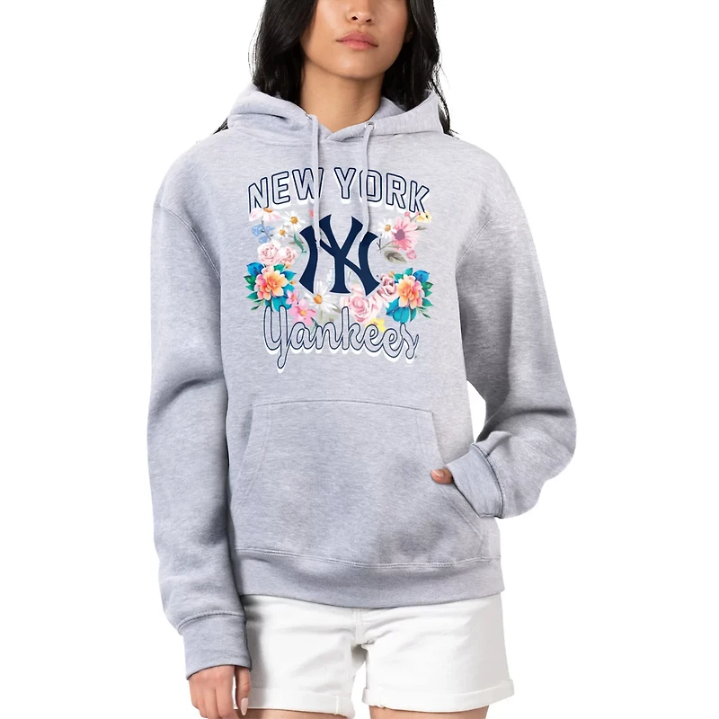 G-III 4Her by Carl Banks New York Yankees Flowers Graphic Pullover Hoodie