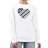 G-III 4Her by Carl Banks New York Yankees Heart Logo Fleece Pullover Sweatshirt