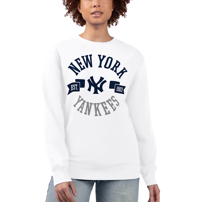 G-III 4Her by Carl Banks New York Yankees Team Logo Fleece Pullover Sweatshirt