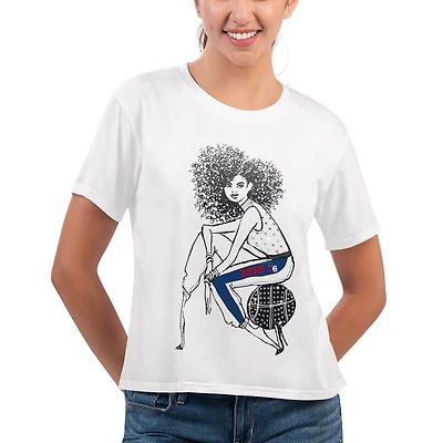 G-III 4Her by Carl Banks Philadelphia 76ers Play the Ball Cropped T-Shirt