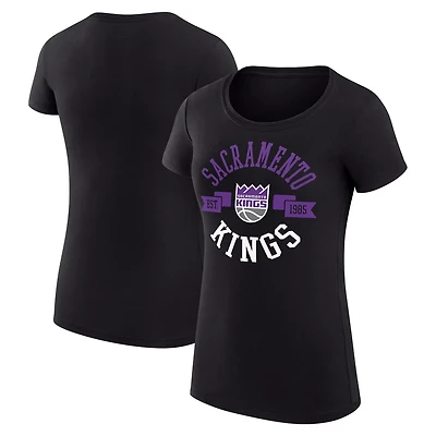 G-III 4Her by Carl Banks Sacramento Kings Super-Slim Fit Lightweight Large City Logo T-Shirt