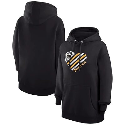 G-III 4Her by Carl Banks San Diego Padres Heart Fleece Pullover Hoodie