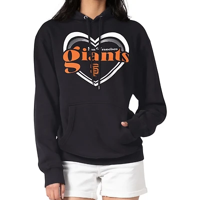 G-III 4Her by Carl Banks San Francisco Giants Double Heart Fleece Pullover Hoodie