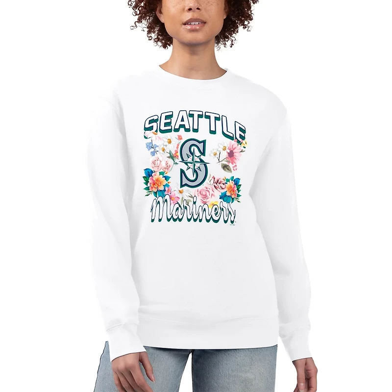 G-III 4Her by Carl Banks Seattle Mariners Flowers Graphic Pullover Sweatshirt