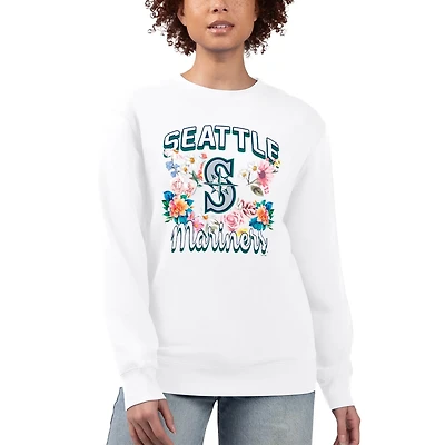 G-III 4Her by Carl Banks Seattle Mariners Flowers Graphic Pullover Sweatshirt
