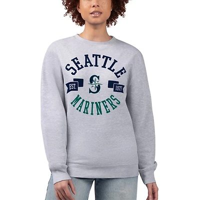 G-III 4Her by Carl Banks Seattle Mariners Team Logo Fleece Pullover Sweatshirt
