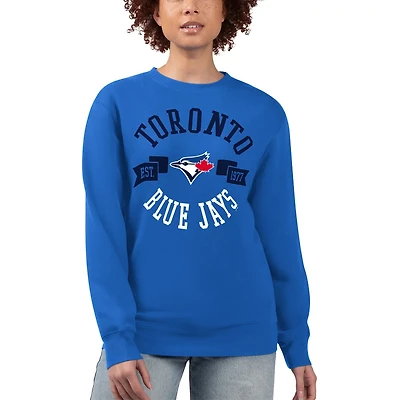 G-III 4Her by Carl Banks Toronto Blue Jays Team Logo Fleece Pullover Sweatshirt