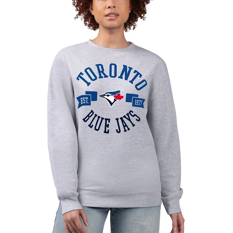 G-III 4Her by Carl Banks Toronto Jays Team Logo Fleece Pullover Sweatshirt