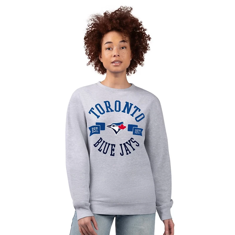 G-III 4Her by Carl Banks Toronto Jays Team Logo Fleece Pullover Sweatshirt