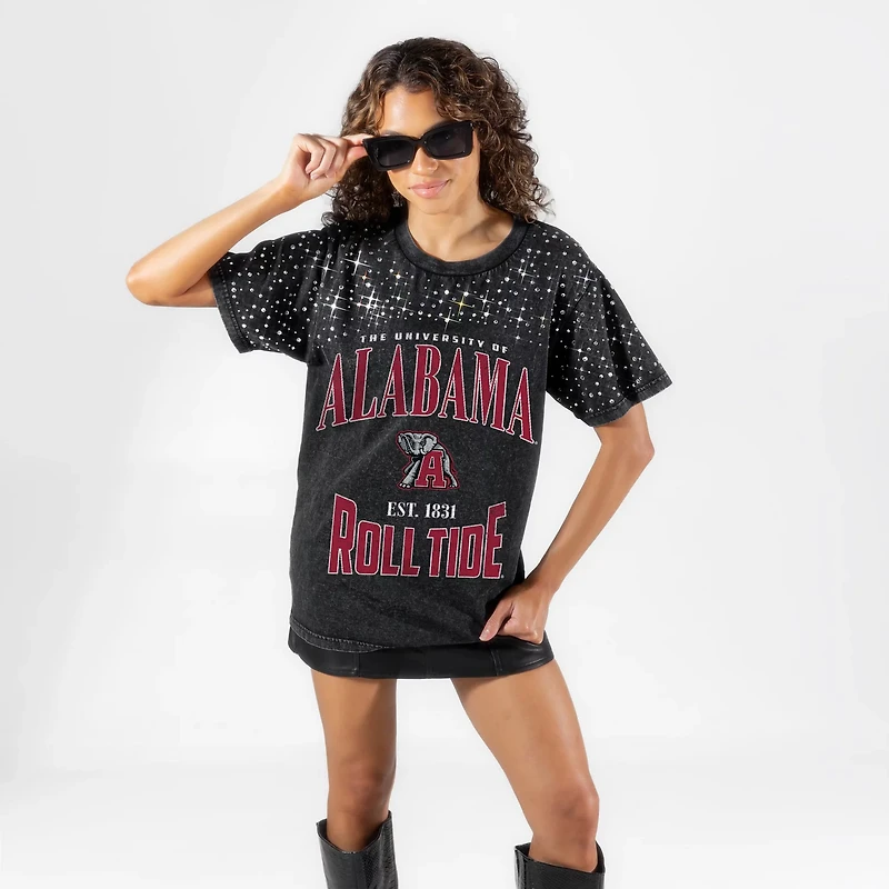 Gameday Couture Alabama Crimson Tide the Zone Washed Micro Rhinestone T-Shirt