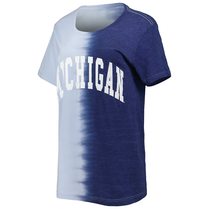 Gameday Couture Michigan Wolverines Find Your Groove Split-Dye T-Shirt