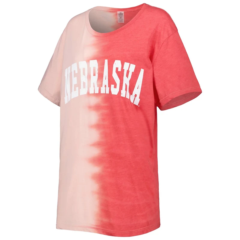 Gameday Couture Nebraska Huskers Find Your Groove Split-Dye T-Shirt