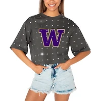 Gameday Couture Washington Huskies Go Time Rhinestone Crop T-Shirt