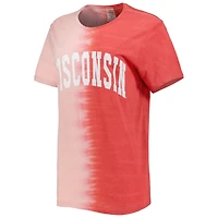 Gameday Couture Wisconsin Badgers Find Your Groove Split-Dye T-Shirt